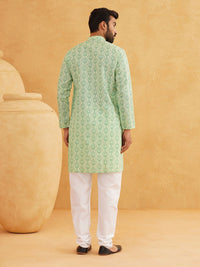 SOJANYA Ethnic Motifs Printed Mandarin Collar Kurta With Trousers