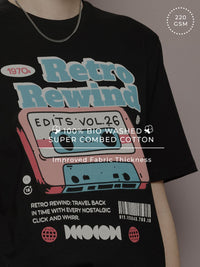 DILLINGER Graphic Printed Drop-Shoulder Sleeves Oversized Pure Cotton T-shirt