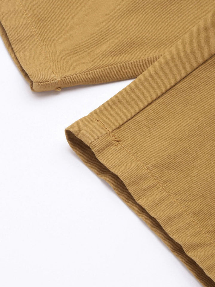 The Indian Garage Co Men Brown Slim Fit Cotton Chino Shorts