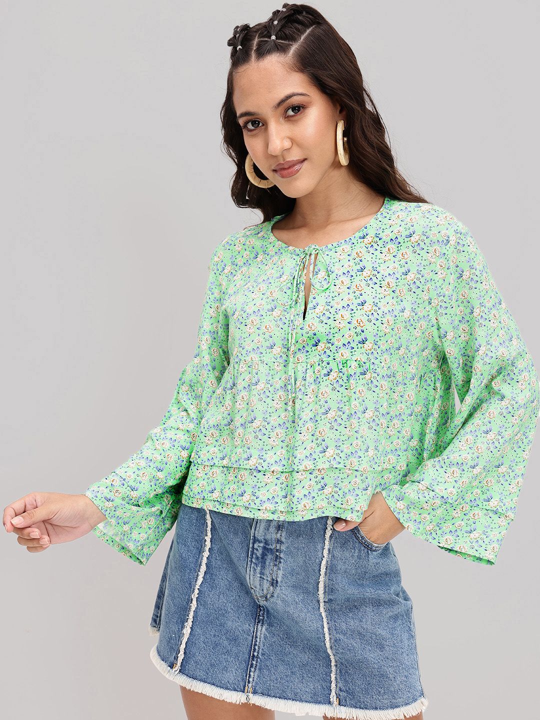 DressBerry Flutter Falls Tiered A-Line Top