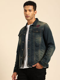 Being Human Washed Denim Jacket with Inner Pockets