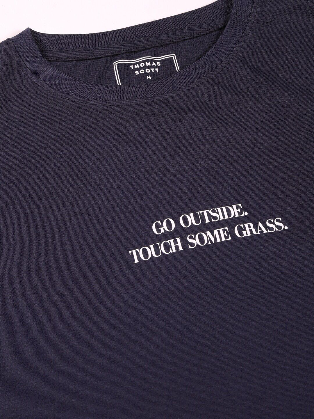 Thomas Scott Round Neck Typography Printed Cotton Oversized T-shirt