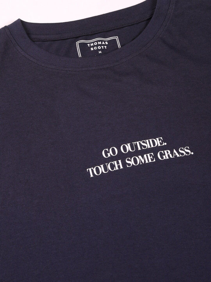 Thomas Scott Round Neck Typography Printed Cotton Oversized T-shirt