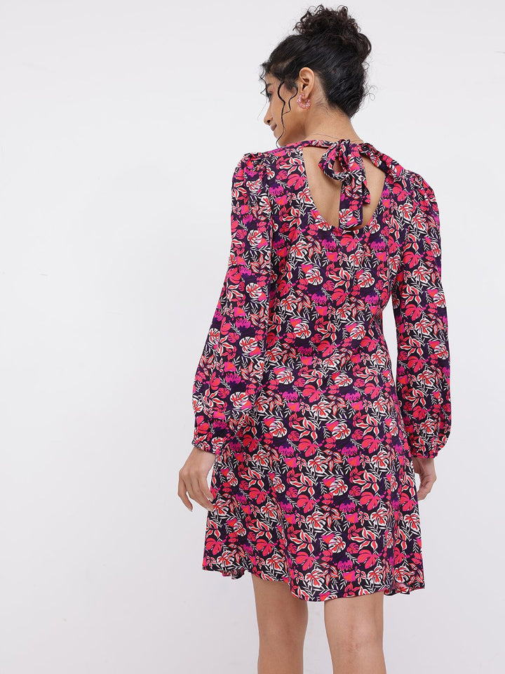 DressBerry Bloomy Confident Floral Printed A-Line Dress