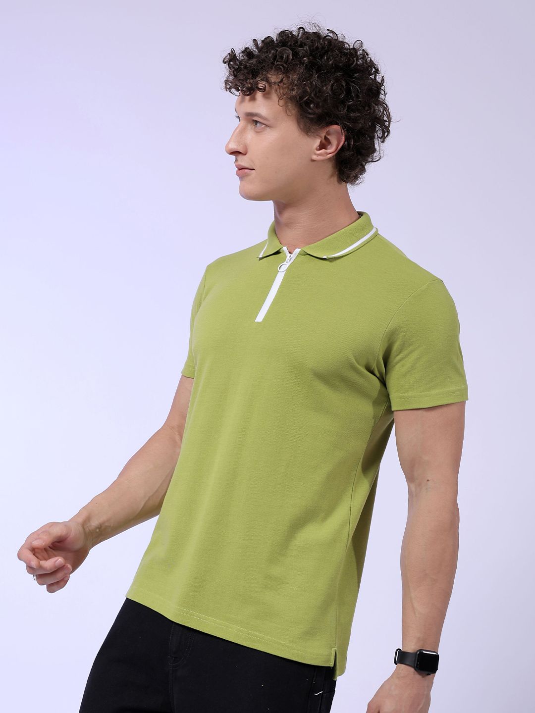 The Indian Garage Co Polo Collar Cotton T-shirt