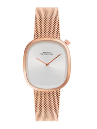 French Connection Women Dial & Stainless Steel Bracelet Style Straps Analogue Watch FCN0112RGM