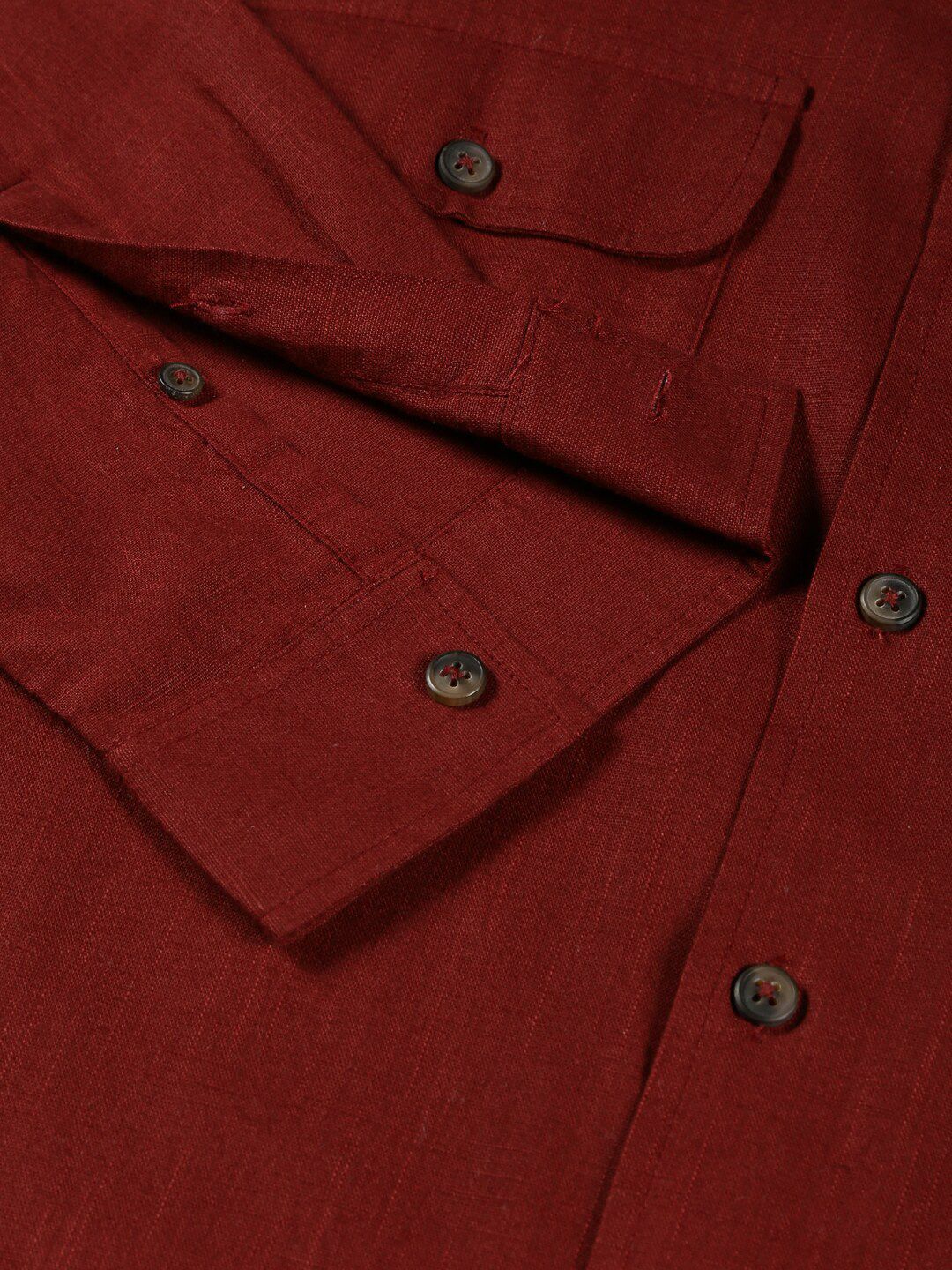 Thomas Scott Classic Cuban Collar Cotton Linen Casual Shacket