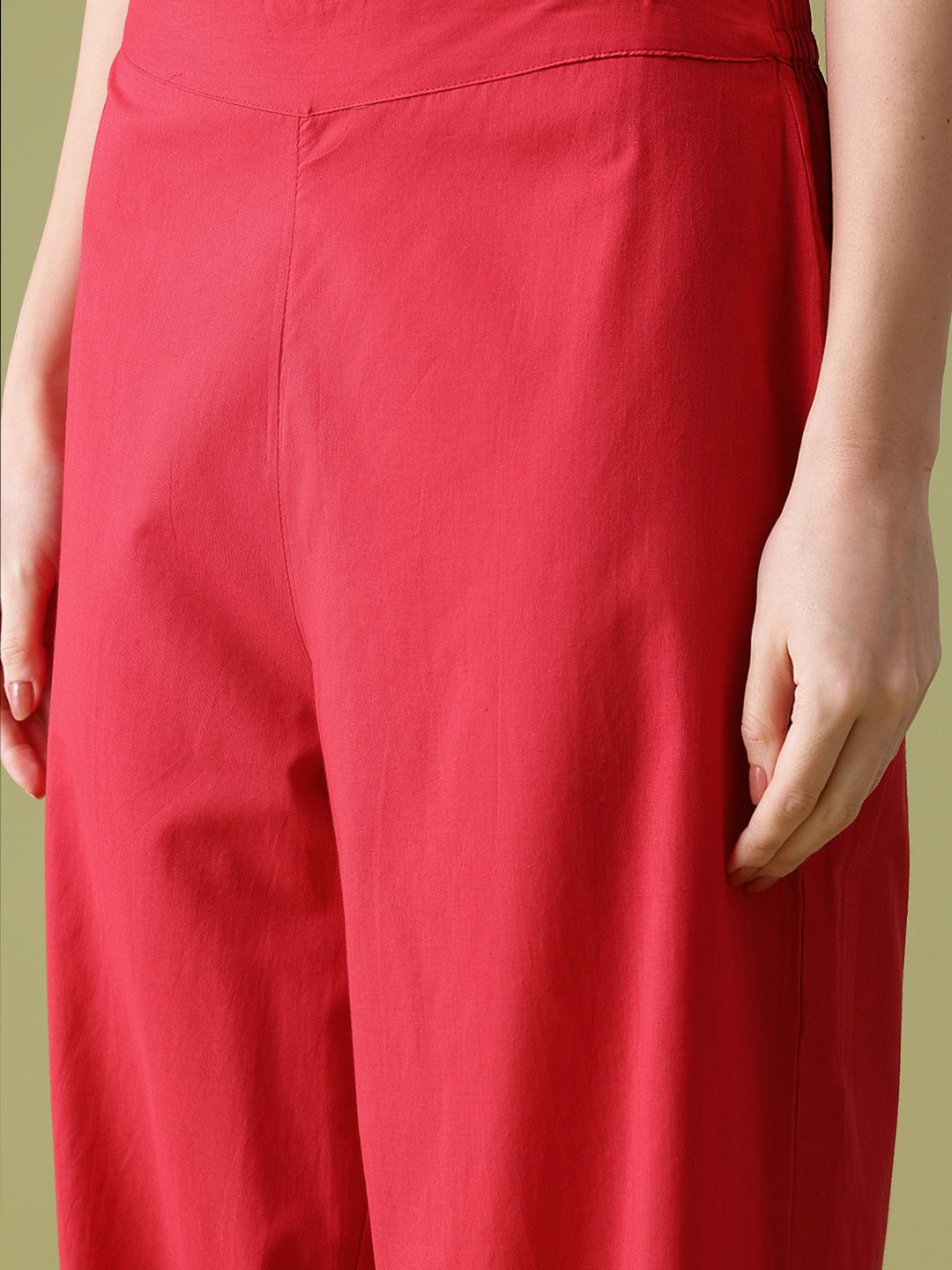 Anouk Sequinned Cotton Kurta with Palazzos & Dupatta