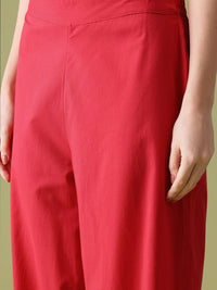 Anouk Sequinned Cotton Kurta with Palazzos & Dupatta