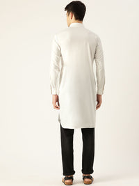 SOJANYA Lelaki Putih Solid Pathani Kurta
