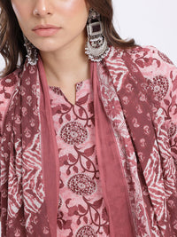 Anouk Ethnic Motifs Print Kurta with Trousers & With Dupatta