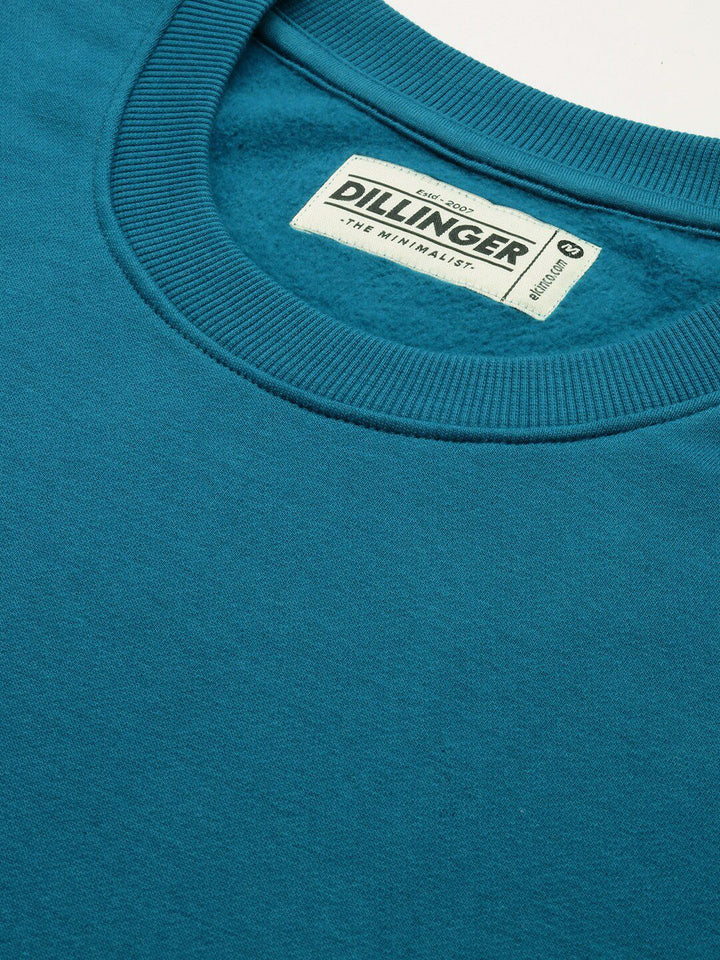 DILLINGER Round Neck Oversized Pullover Fleece Sweatshirt