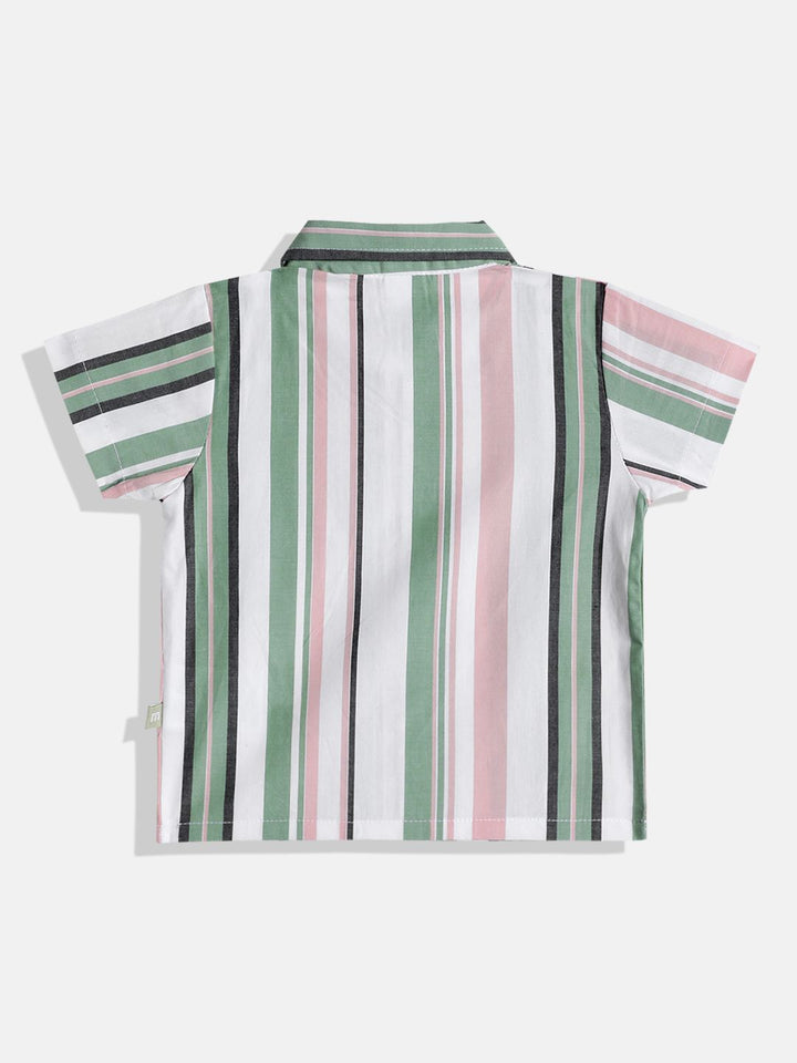 Moms Love Infant Boys Striped Pure Cotton Clothing Set