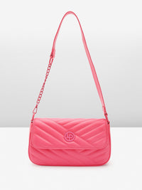 Lino Perros Structured Shoulder Bag with Quilted Detail
