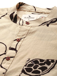 Mr Bowerbird Pure Cotton Tailored Fit Hand Block Printed Casual Shirt