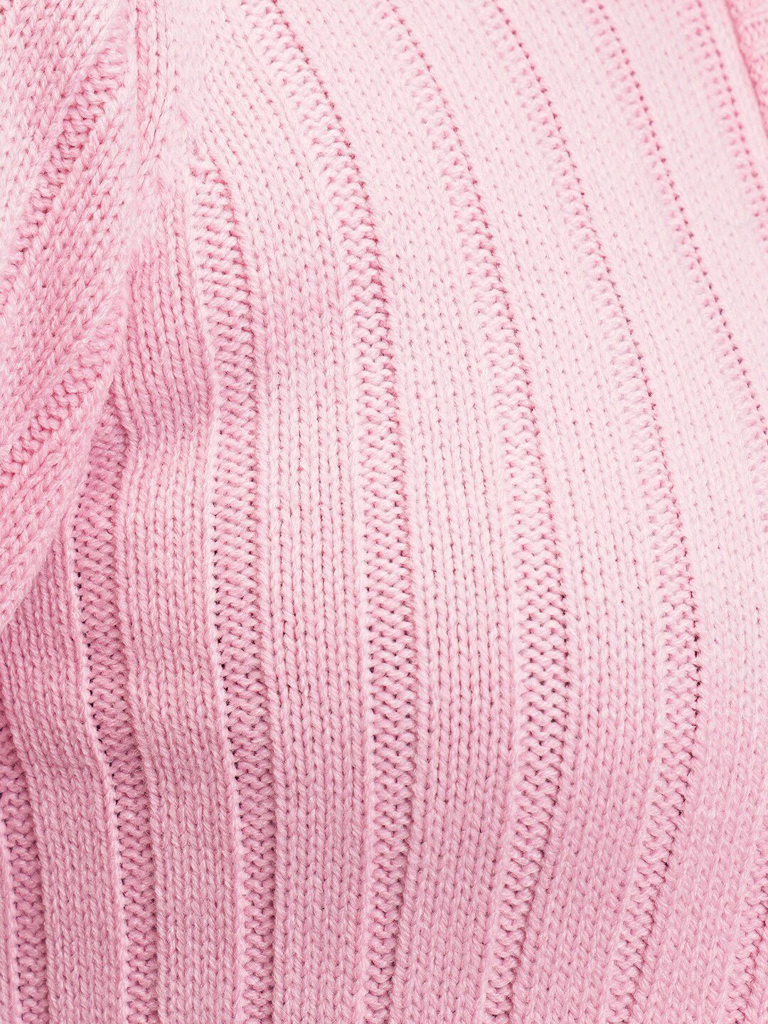 Tokyo Talkies Mock Collar Crop Acrylic Front-Open Sweaters