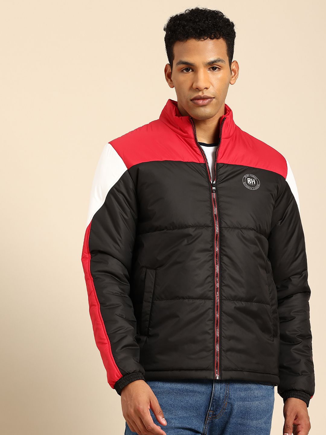 Being Human Men Colourblocked Padded Jacket