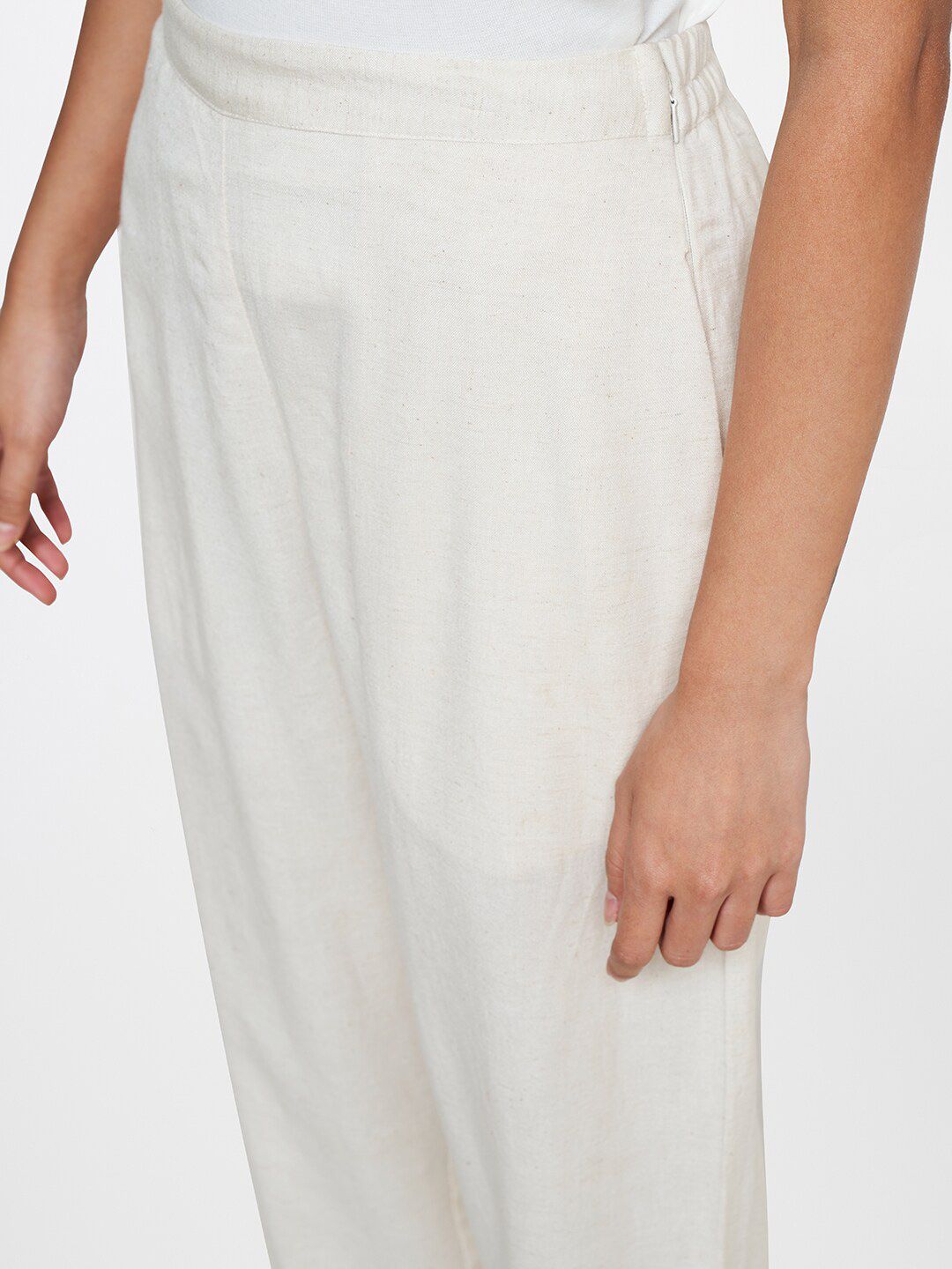 Global Desi Women Straight Fit Pleated Trousers