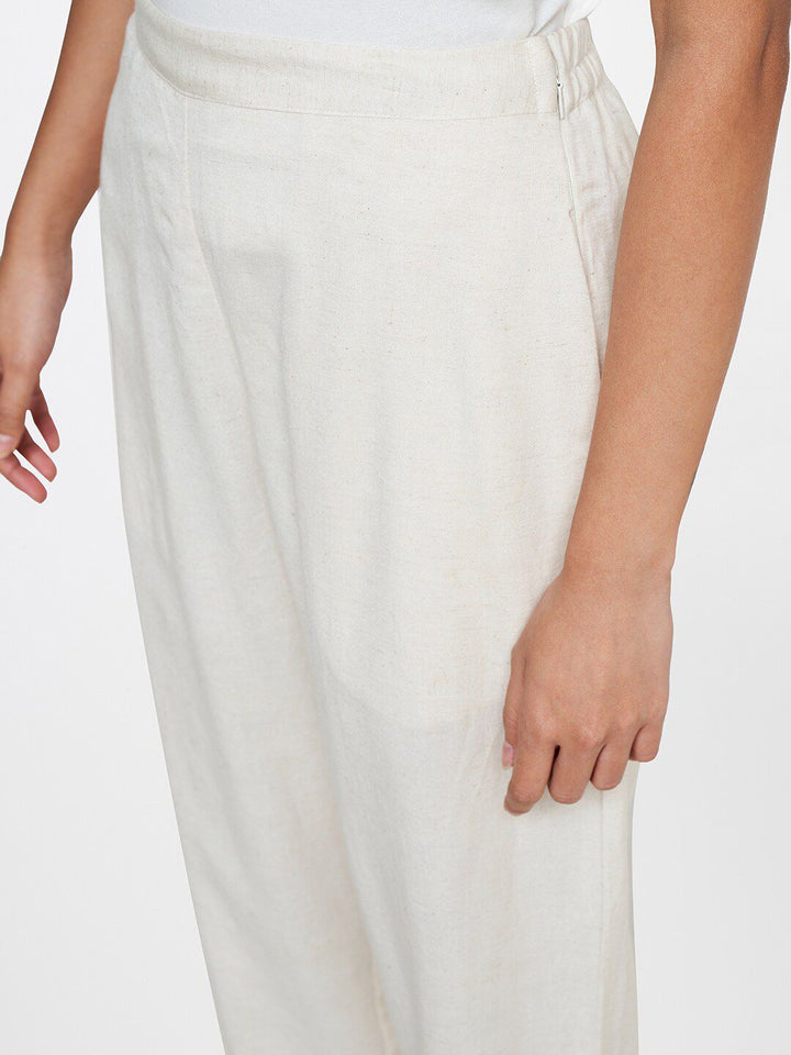 Global Desi Women Straight Fit Pleated Trousers