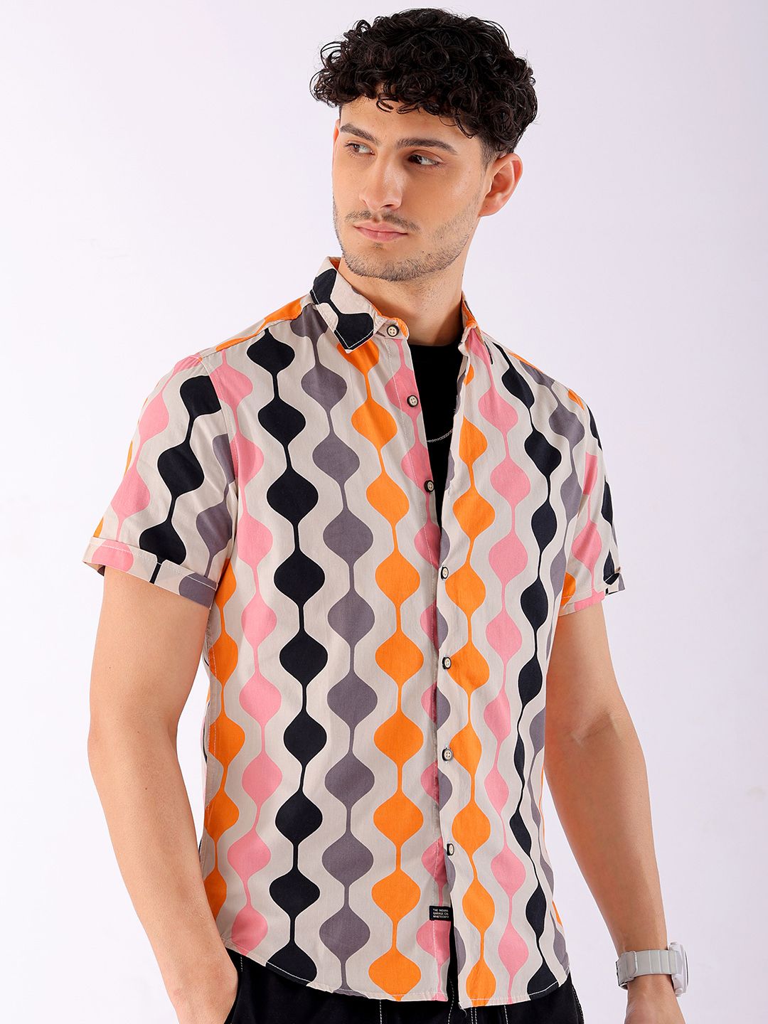 The Indian Garage Co Men Slim Fit Opaque Printed Casual Shirt