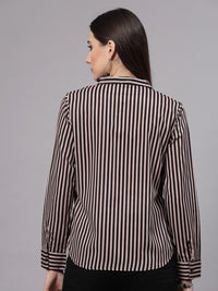 Style Quotient Striped Smart Regular Fit Opaque Formal Shirt