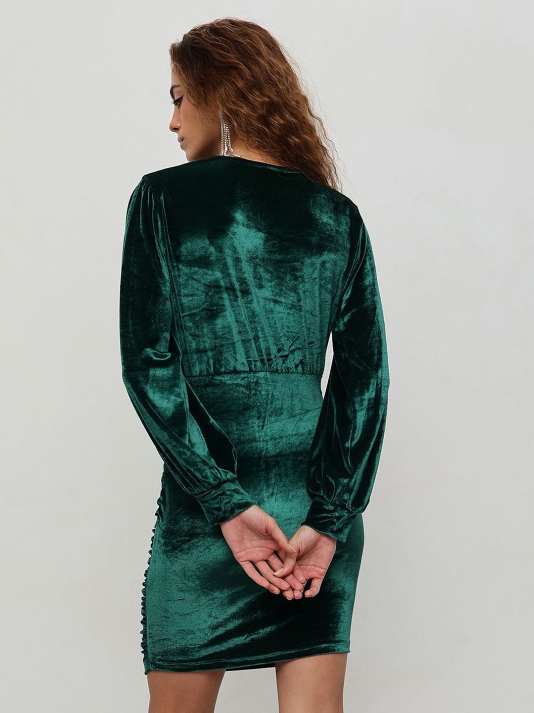 STREET 9 Cowl Neck Velvet A-Line Dress