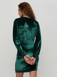 STREET 9 Cowl Neck Velvet A-Line Dress