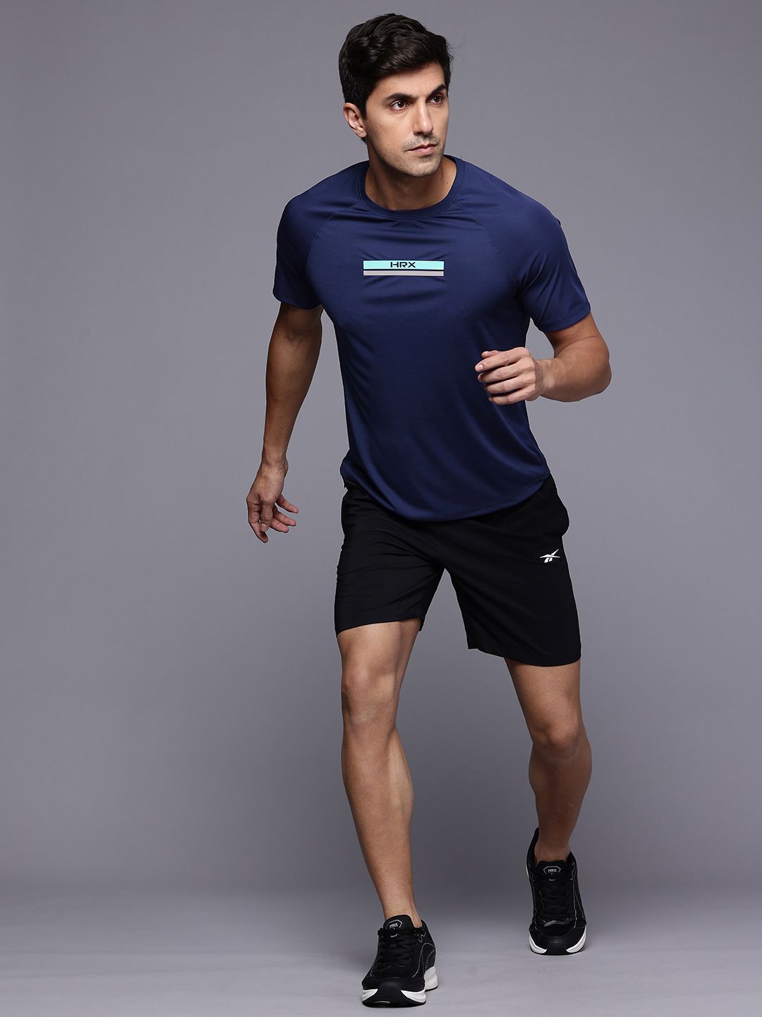 HRX by Hrithik Roshan Airflow Brand Logo Printed Rapid-Dry Running Ultralite T-shirt