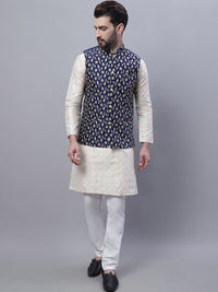 SOJANYA Embroidered Thread Work Kurta and churidar with Nehru Jacket
