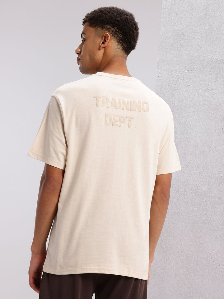 HRX by Hrithik Roshan Puff Print Drop-Shoulder Sleeves Training T-shirt