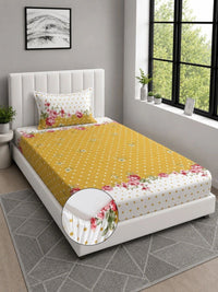 Moda Rapido X KLOTTHE Bunga Kuning & Putih 300 TC Cadar Bujang dengan 1 Sarung Bantal