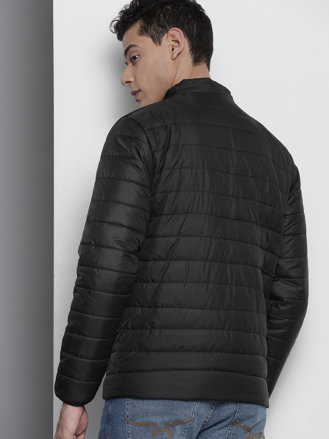 The Indian Garage Co Men Zip-Front Puffer Jacket with Detachable Hood