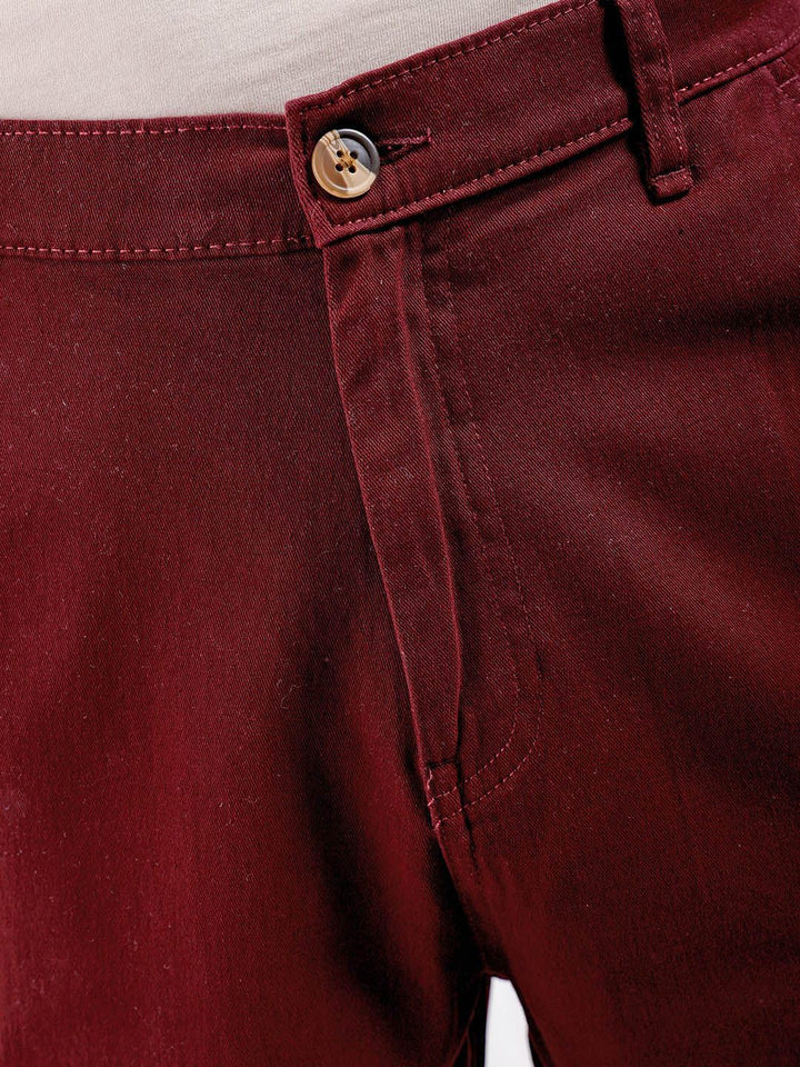 The Indian Garage Co Men Loose Fit Mid Rise Cotton Cargos
