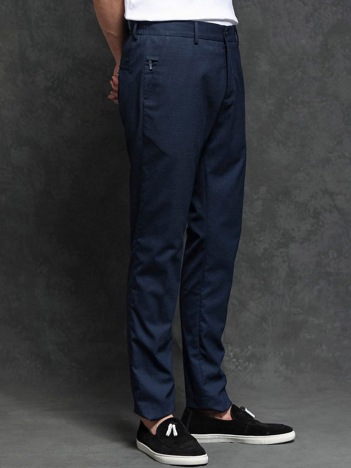 RARE RABBIT Men Microl Mid-Rise Regular Fit Casual Trouser