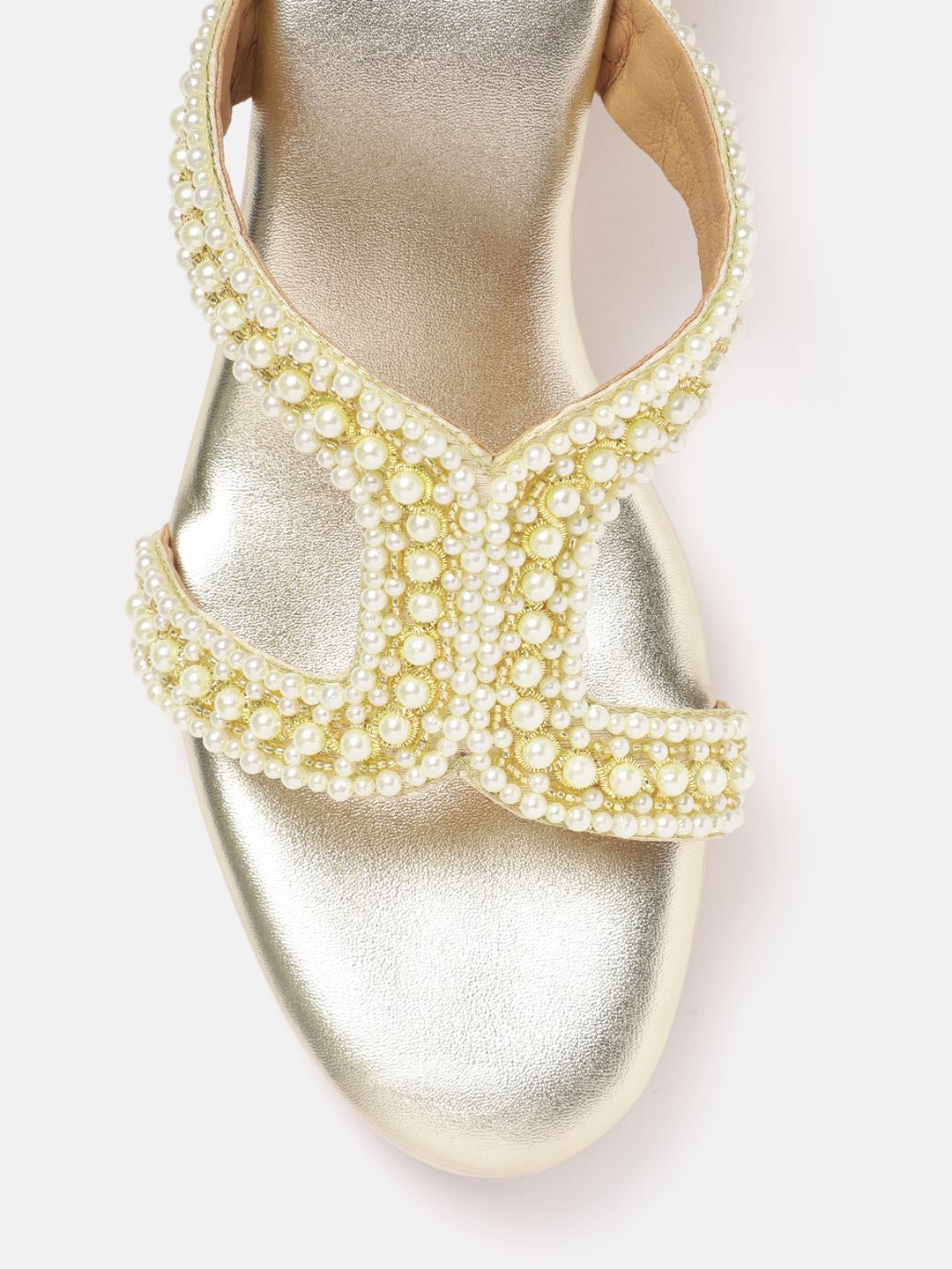 House of Pataudi Ethnic Embellished Wedge Heels