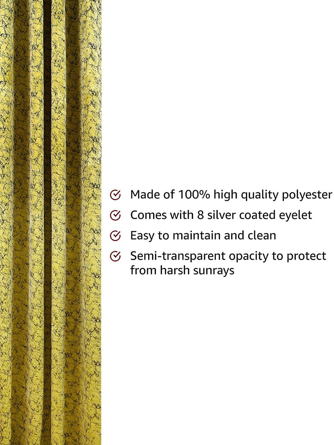 Cortina Green & Black 2 Pieces Printed Room Darkening Velvet Long Door Curtains