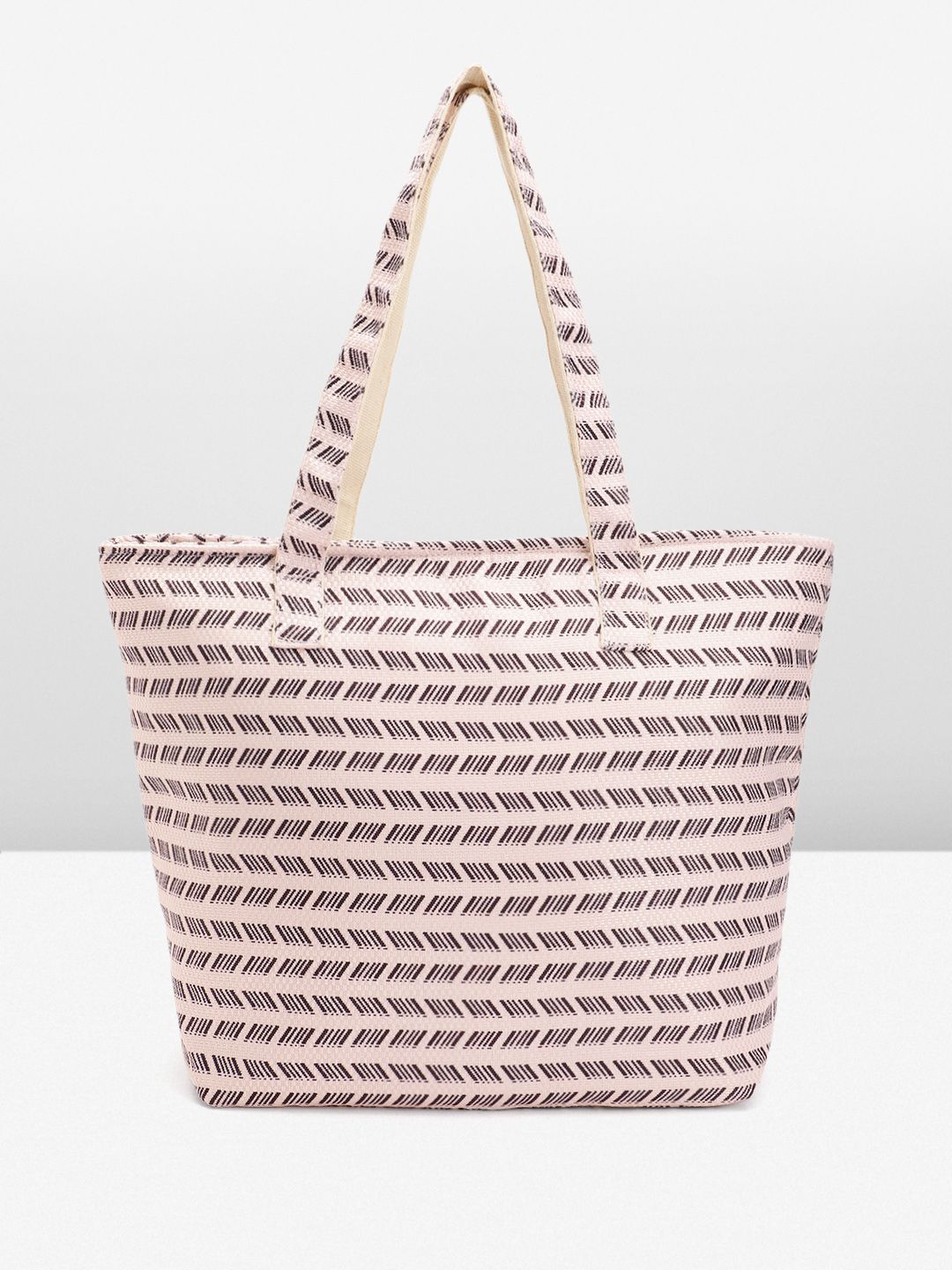 Anouk Geometric Self Design Structured Shoulder Bag