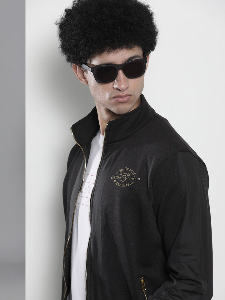 The Indian Garage Co Men Black Solid Sweatshirt