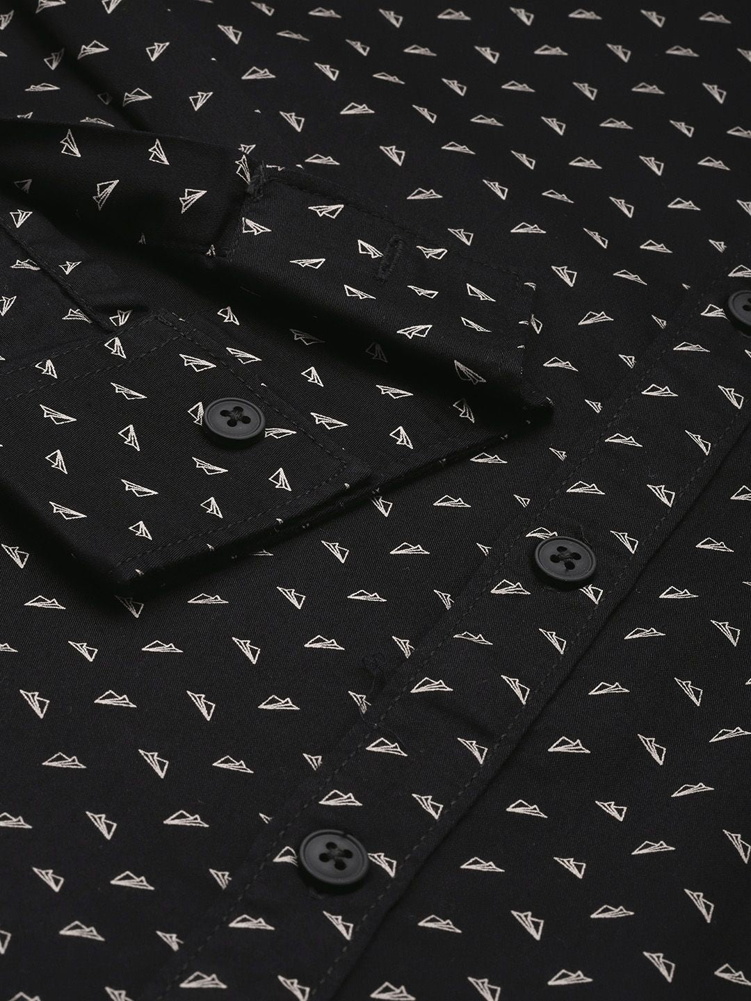 SPYKAR Slim Fit Geometric Printed Pure Cotton Casual Shirt