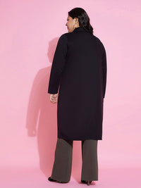 SASSAFRAS Curve Plus Size Longline Open Front Shrug