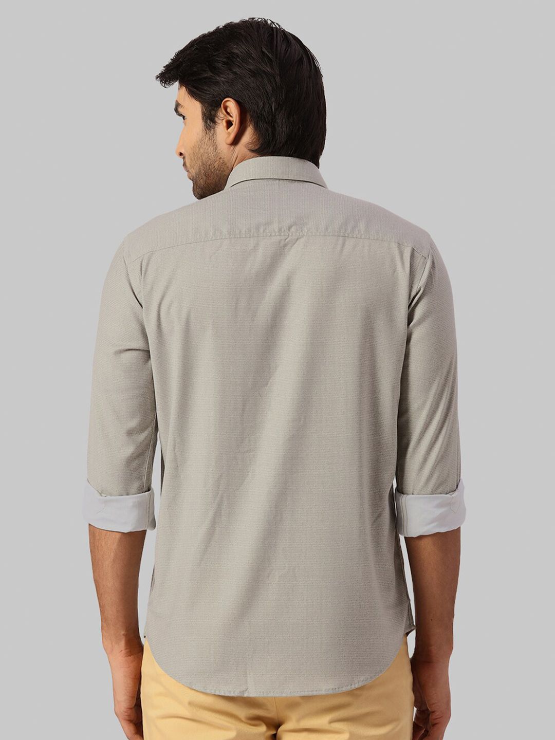 Park Avenue Spread Collar Slim Fit Opaque Casual Shirt