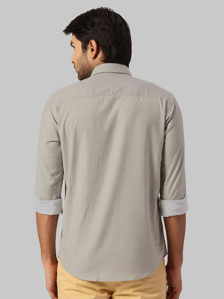 Park Avenue Spread Collar Slim Fit Opaque Casual Shirt