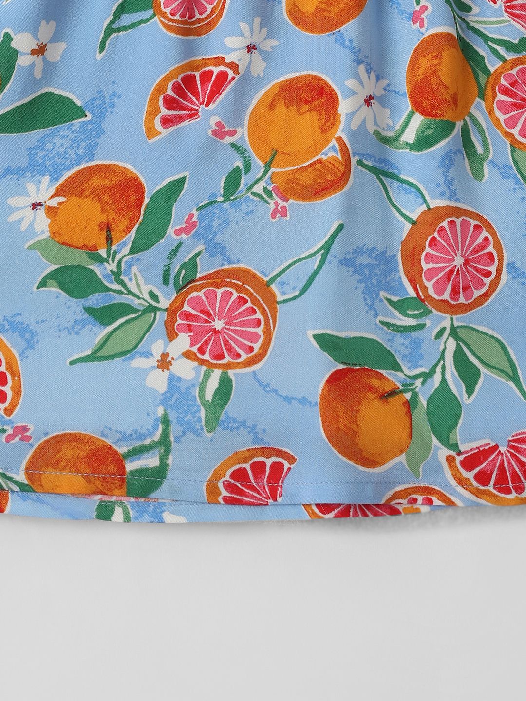 Nauti Nati Tropical Print Peter Pan Collar Empire Dress