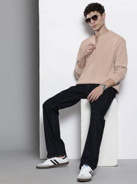 The Indian Garage Co Self Striped Corduroy Relaxed Fit Sweatshirt