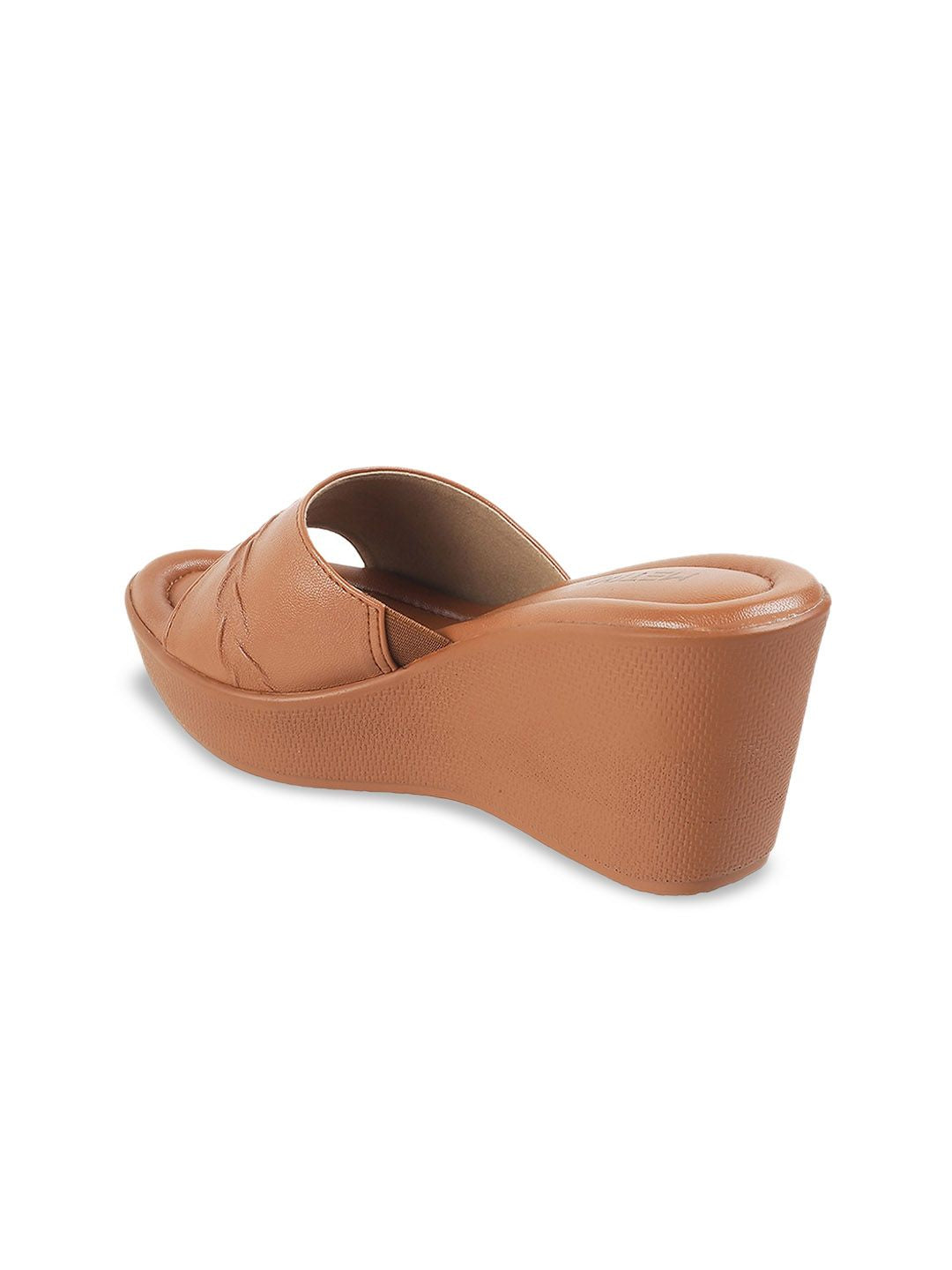 Metro Textured Open Toe Wedge Heels