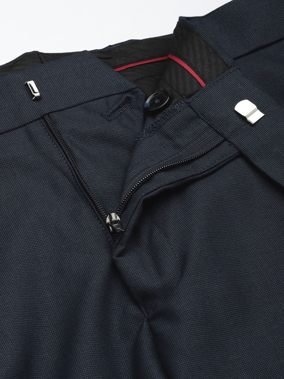 Raymond Men Textured Slim Fit Formal Trousers