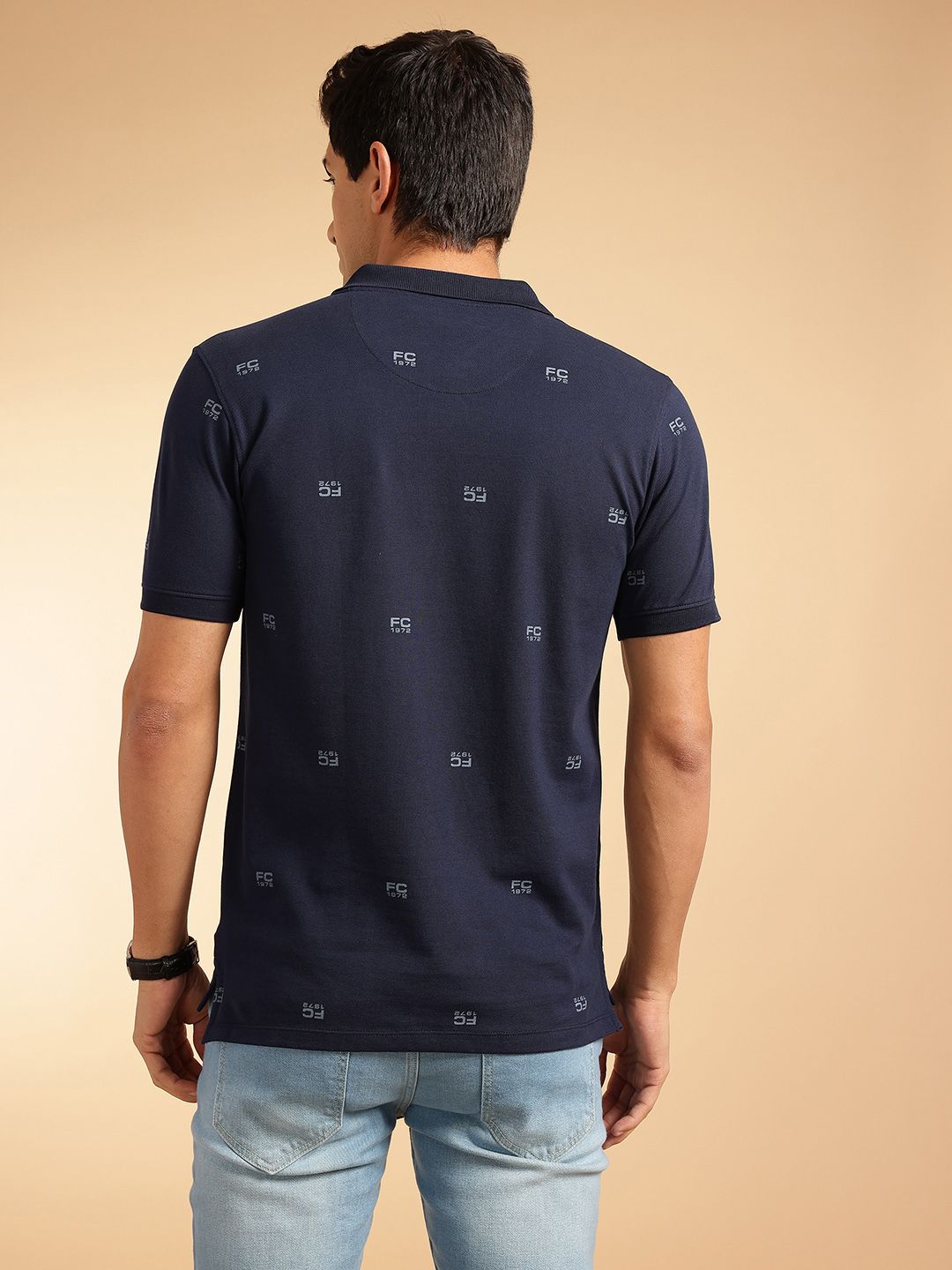 French Connection Brand Logo Printed Polo Collar T-shirt