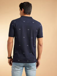 French Connection Brand Logo Printed Polo Collar T-shirt