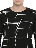 ADRO Men Abstract Printed Round Neck T-shirt
