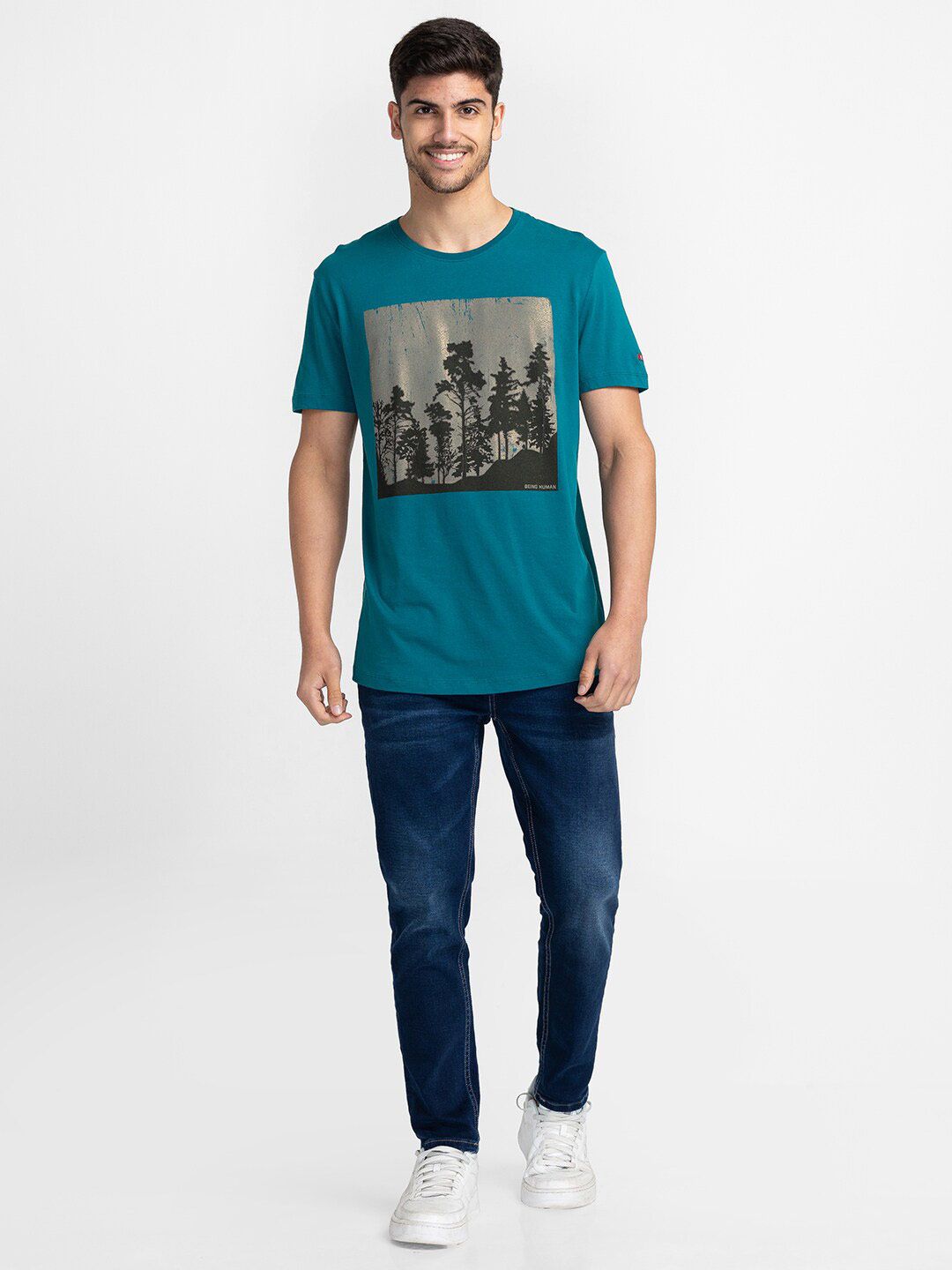 Being Human Graphic Printed Round Neck T-shirt